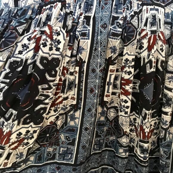 Free People Oksana Printed Peasant Dress Sz 2 - Picture 8 of 12